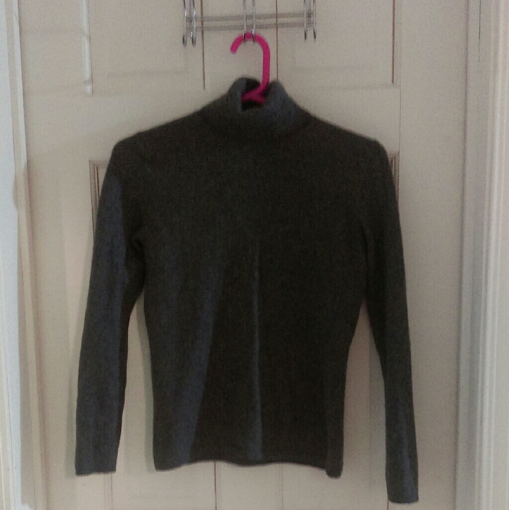 SOLD Charcoal Cashmere Turtleneck